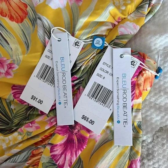 BLEU ROD BEATTIE Paradiso Halter Wire-Free Tankini Top and Swim Skirt Size 8 - Picture 12 of 12